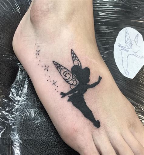 Tinkerbell tattoo outline - Bronctattooaus.com