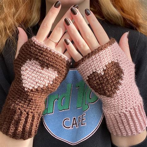 Crochet fingerless gloves – Artofit