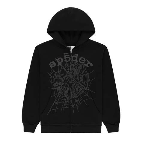 Buy Sp5der OG Web V2 Phantom Zip Up Hoodie - Spider Clothing