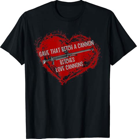 Amazon.com: Bitches Love Cannons funny adult meme gamer anime T-Shirt ...