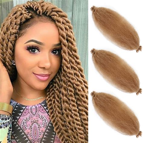Amazon.com : Springy Afro Twist Hair 16 Inch 3 Packs Pre Fluffed Marley ...