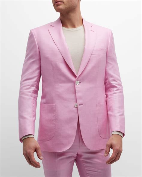 Brioni Men's Solid Wool-Silk Blazer | Neiman Marcus