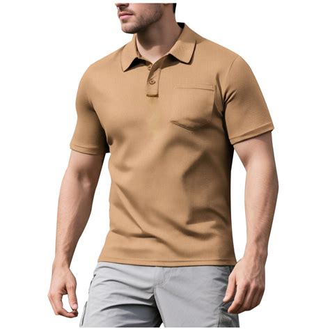 BinBiL Golf Shirts for Men with Pocket Short Sleeve Collared Golf ...