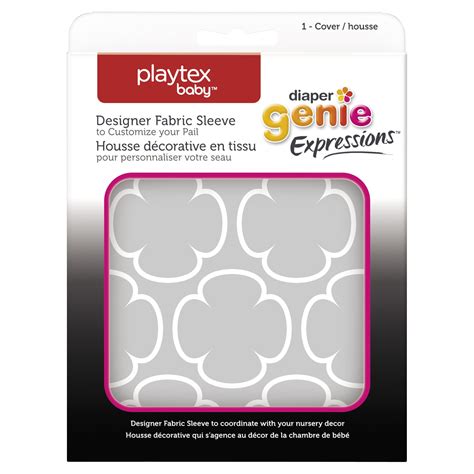 Playtex Diaper Genie Expressions Grey Clovers Fabric Sleeve - Walmart.com