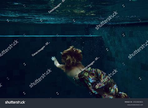 Nude Woman Floating Pool Underwater Photo Stock Photo 2553463921 | Shutterstock