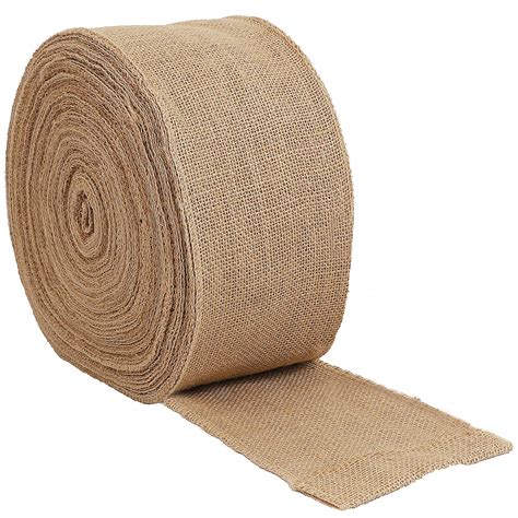Snapklik.com : 6 Inch Wide 27 Yards Burlap Ribbon, Natural Jute Fabric ...