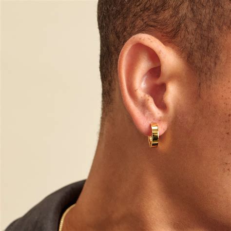 Mens Gold Hoop Earrings