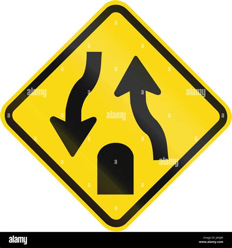 Divided highway sign hi-res stock photography and images - Alamy