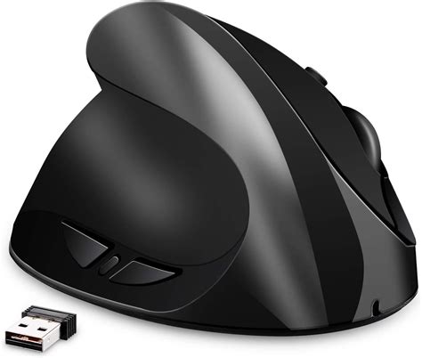 Left-Handed Mouse, Jelly Comb Wireless 2.4Ghz Left Hand Ergonomic ...