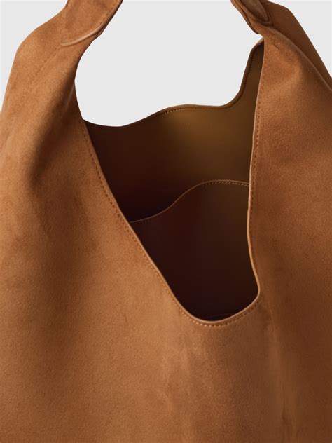 Vegan Suede Slouchy Tote Bag | Gap