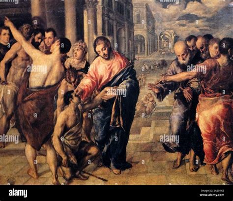Jesus christ healing the blind hi-res stock photography and images - Alamy