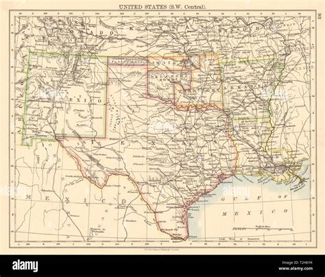 Texas oklahoma map hi-res stock photography and images - Alamy