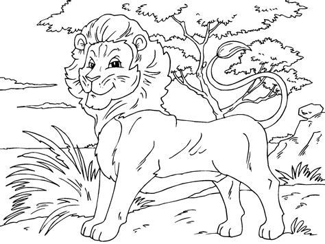 Lion to color for kids - Lion Coloring Pages