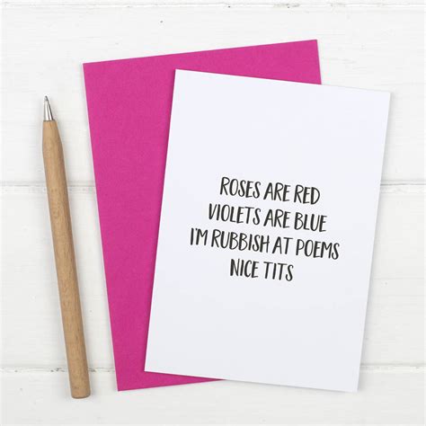 nice tits valentines card by russet and gray | notonthehighstreet.com