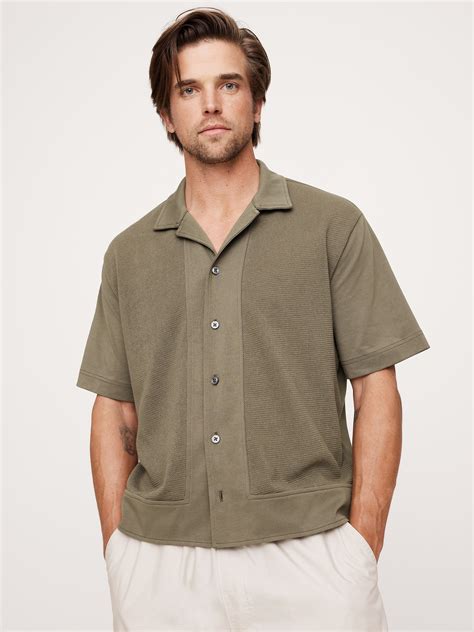 Cotton Mesh Resort Shirt | Banana Republic
