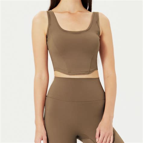 Nude Feeling Yoga Vest Outdoor Fitness Clothes Women's Environmental Protection Recycled Fabric ...