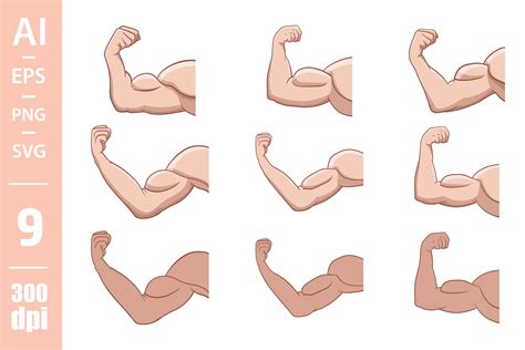 Arm Muscle Flex Drawing