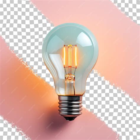 Premium PSD | Transparent background light bulb isolated