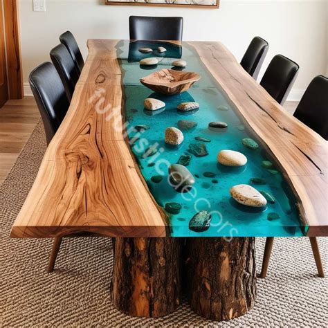 Live Edge Wood Epoxy River Tables: Luxury Options for High-End Interiors
