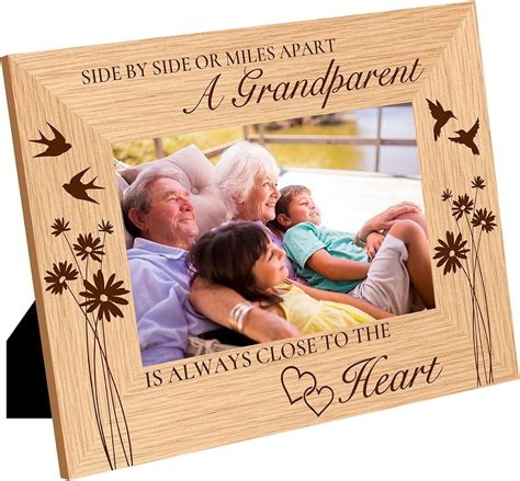Grandparent Picture Frame Wood Photo Frames Engraved Display Wooden ...