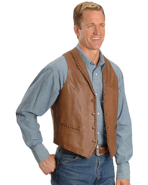 Mens Western Leather Vests