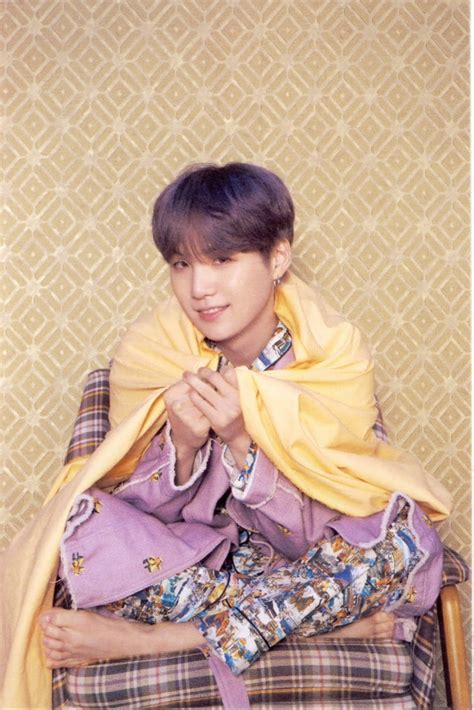 kpop scans: Suga ( BTS ) - Map of the soul persona sixth mini album postcard + autograph