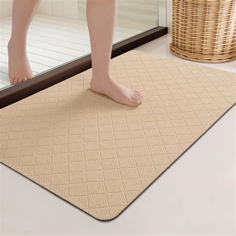 Amazon.com: YIHOUSE Thin Absorbent Bath Mat, Rubber Bath Mats for ...