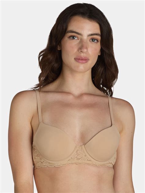 No Boundaries Women's Demi Underwire T-Shirt Bra with Sugarcup, Sizes ...