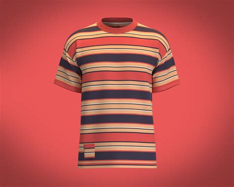 ArtStation - Men's Retro Stripe Print T-Shirt