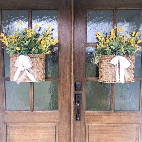 Spring Flower Basket Wreaths for Our Front Doors - Beneath My Heart ...