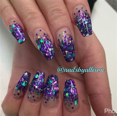 Pastel Purple Nails With Glitter at Donald Blanton blog