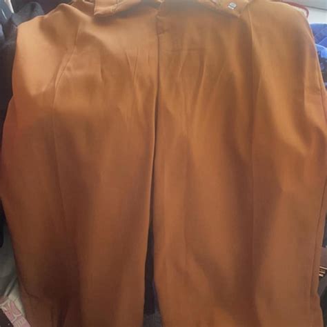 Burnt orange wide leg trousers - Depop