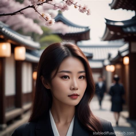 Black-Haired Japanese Beauty | Stable Diffusion Online