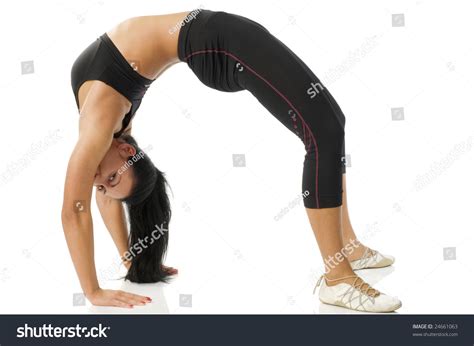 Pretty Girl Arching Her Back Like A Bridge Stock Photo 24661063 ...