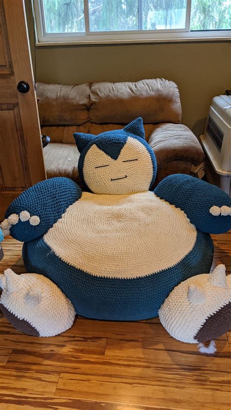 Giant Snorlax Bean Bag Crochet Pattern - Pattern Inspiration Daily