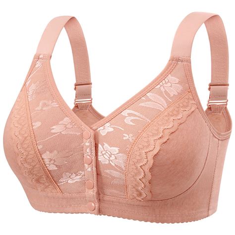 CLOISE Womens Bras Front Closure Plus Size No Underwire Full Coverage ...