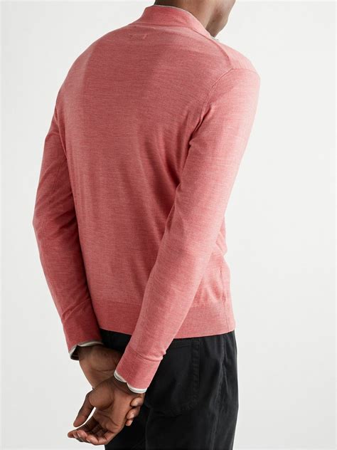 Peter Millar - Excursionist Flex Wool-Blend Half-Zip Sweater - Pink ...