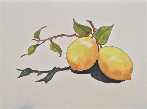 Lemon Watercolor Painting at PaintingValley.com | Explore collection of ...