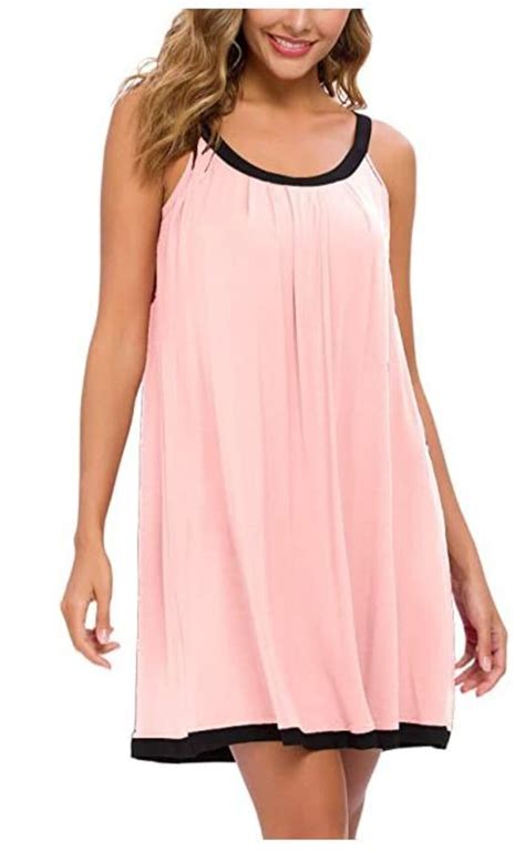 Enjoyfashion Womens Nightgowns Sleeveless Sleepwear Camisole Sleep ...