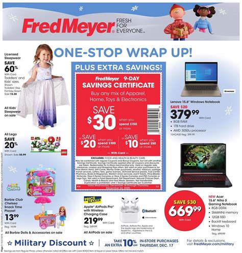 Fred Meyer General Merchandise Weekly Ad & Specials from December 16