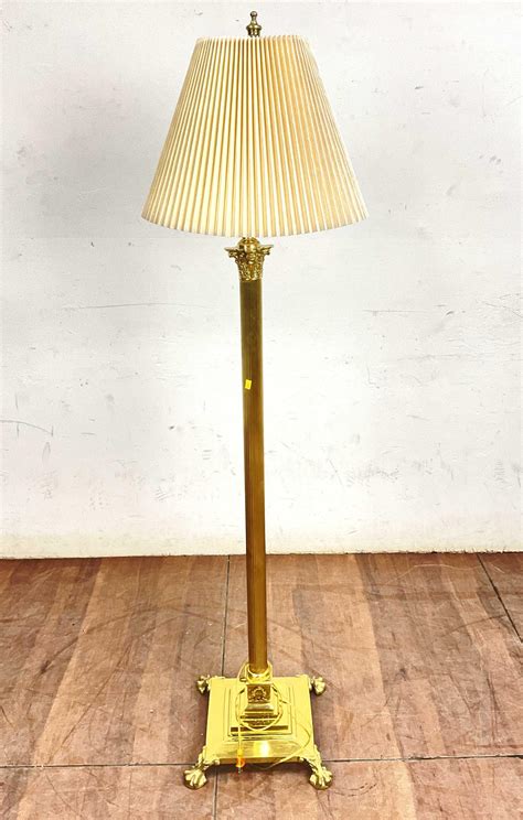 Lot - Traditional Style Brass Floor Lamp