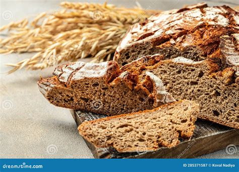 Homemade Rye Bread. Healthy, Clean Eating. Healthy Food Concept Stock ...