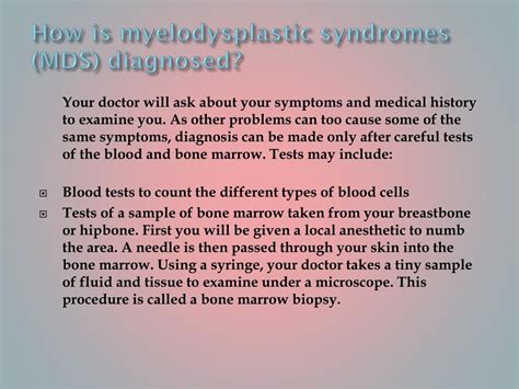 PPT - Myelodysplastic Syndromes: Causes, Symptoms, Daignosis, Prevention and Treatment ...