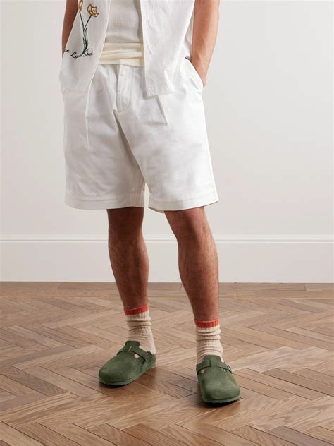 Birkenstock - Boston Suede Clogs - Green Birkenstock