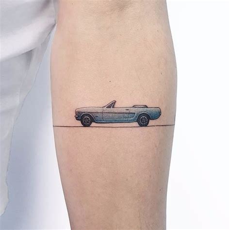 Tattoo uploaded by Tattoodo • Tiny car tattoo by Ahmet Cambaz #AhmetCambaz #color #small # ...