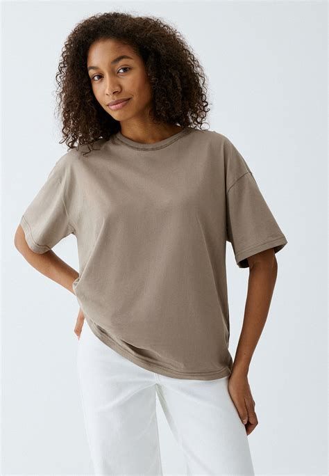 Футболка Sela MIRA OVERSIZE FIT, цвет: бежевый, MP002XW0IA1O — купить в ...