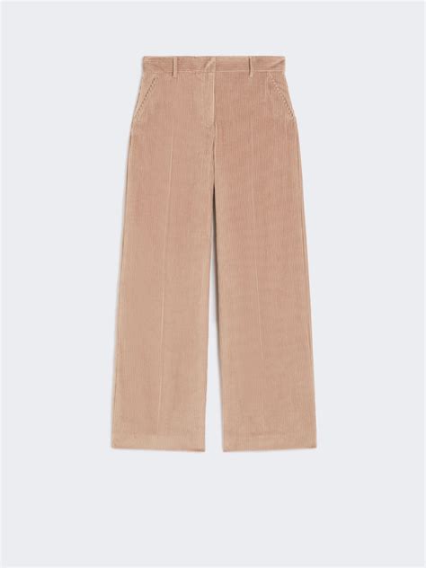 Wide-leg corduroy trousers, antique rose | Weekend Max Mara