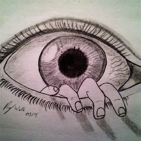 Creepy Eye Drawing at PaintingValley.com | Explore collection of Creepy ...