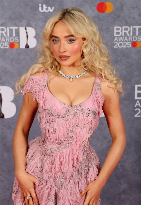Sabrina Carpenter’s Pink Perfection at the 2025 BRIT Awards • CelebMafia