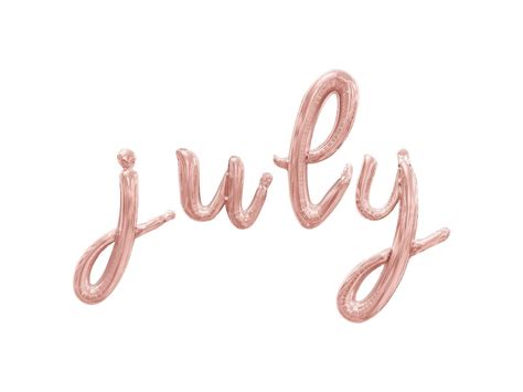 JULY Cursive Letter Balloon Banner - Birthday Month Party Supply ...